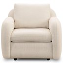 Ver imagem 3 de Poltrona Decorativa Orgânica Sala de Estar Living Eliot F04 Linho Tramado Creme - Lyam Decor