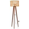Luminária Abajur Nobre de Pé Alto em Madeira e Cúpula Corda Náutica Off - 2