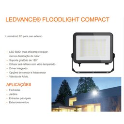 Refletor Led 30w Luz Branca Fria Bivolt Floodlight Ledvance - 2