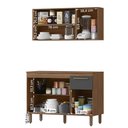 Ver imagem 3 de Armario de Cozinha Pop 120 Cm com 6 Portas e 1 Gaveta Freijo/chumbo/freijo