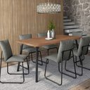 Ver imagem 3 de Conjunto Jantar Mesa Retangular 160cm C/ 6 Cadeiras Soft Np
