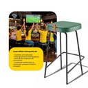 Ver imagem 5 de Kit 02 Banquetas Médias para Cozinha Vik Estofada Couríssimo Verde - Abmaza
