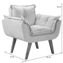 Ver imagem 2 de Poltrona Opalla 1 Lugar Suede D Salla Bordô