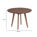Ver imagem 3 de Mesa de Jantar Redonda 105cm x 70cm Ecograndis Vertice Marrom/Nozes