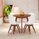 Ver imagem 2 de Mesa de Jantar Redonda 105cm x 70cm Ecograndis Vertice Marrom/Nozes