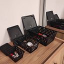 Ver imagem 4 de 3 Cestos Organizadores Coza One P M G Caixa Organizadora Preta De Brinquedos Objetos