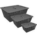 Ver imagem 1 de 3 Cestos Organizadores Coza One P M G Caixa Organizadora Preta De Brinquedos Objetos