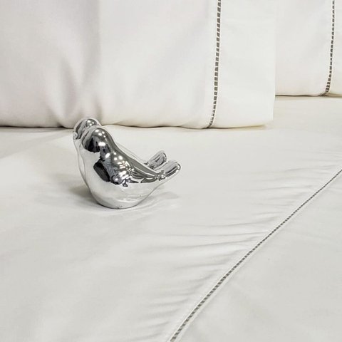 Jogo de Lençol Cama Casal 400 Fios Ponto Palito Branco 4 Peças Casa Dona