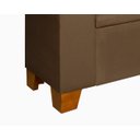 Ver imagem 5 de Recamier Baú Berlin 1,30m Decorativo Premium para Cama Casal Estilo Closet Estofado Cor Marrom