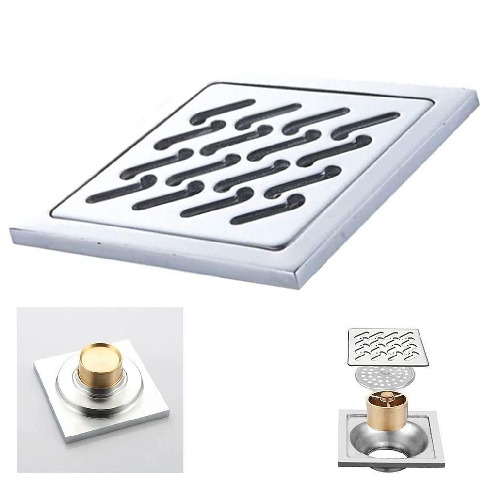 Ralo 10x10 Aço Inox Banheiro Lavabo Anti Odor Anti Inseto Resistente Higienico Seguro Anti Corrosao - 1