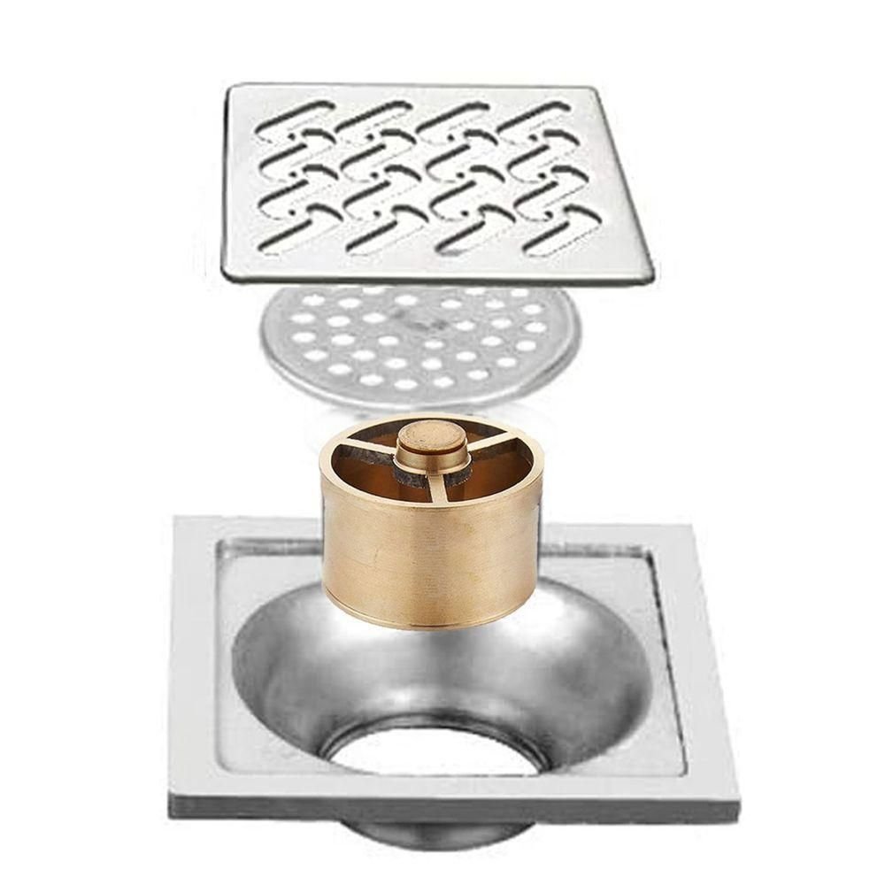Ralo 10x10 Aço Inox Banheiro Lavabo Anti Odor Anti Inseto Resistente Higienico Seguro Anti Corrosao - 2