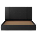 Ver imagem 3 de Cama Queen Flutuante com Cabeceira 160cm Lyra Sintético Preto S05 - Mpozenato