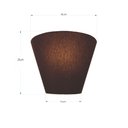 Ver imagem 3 de Arandela Retro Cone Vivare Md-2001 Cúpula em Tecido 25/26x13cm - Bivolt - Café - Bivolt