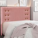 Ver imagem 2 de Cabeceira King 1,95m Genova Veludo - Pallazio - Rosa