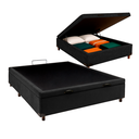Ver imagem 1 de Cama Box Baú Casal Preto Nature 138x188