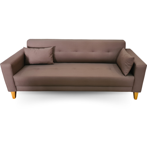 Sofá Gianni | Pé Trapézio & Tecido Acquablock Impermeável | 220cm | Camurça