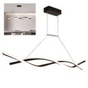 Ver imagem 1 de Lustre Pendente Aspiral Led Decoraçao Ondas Recepçao Hall de Entrada Sala de Jantar Moderno C