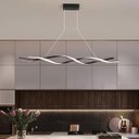 Ver imagem 2 de Lustre Pendente Aspiral Led Decoraçao Ondas Recepçao Hall de Entrada Sala de Jantar Moderno C