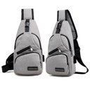 Ver imagem 2 de Bag Unissex Entrada Usb Alças Ajustáveis Preto ou Cinza