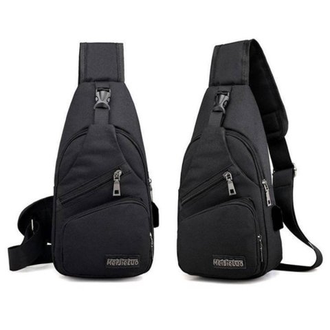 Bag Unissex Entrada Usb Alças Ajustáveis Preto ou Cinza