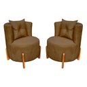 Ver imagem 1 de Kit 2 Poltronas Orgânica Curva Luna Boucle Cappuccino - Montanaris Decor