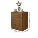 Ver imagem 4 de Conjunto 2 Mesas de Cabeceira Império Quarto com 3 Gavetas Cinamomo