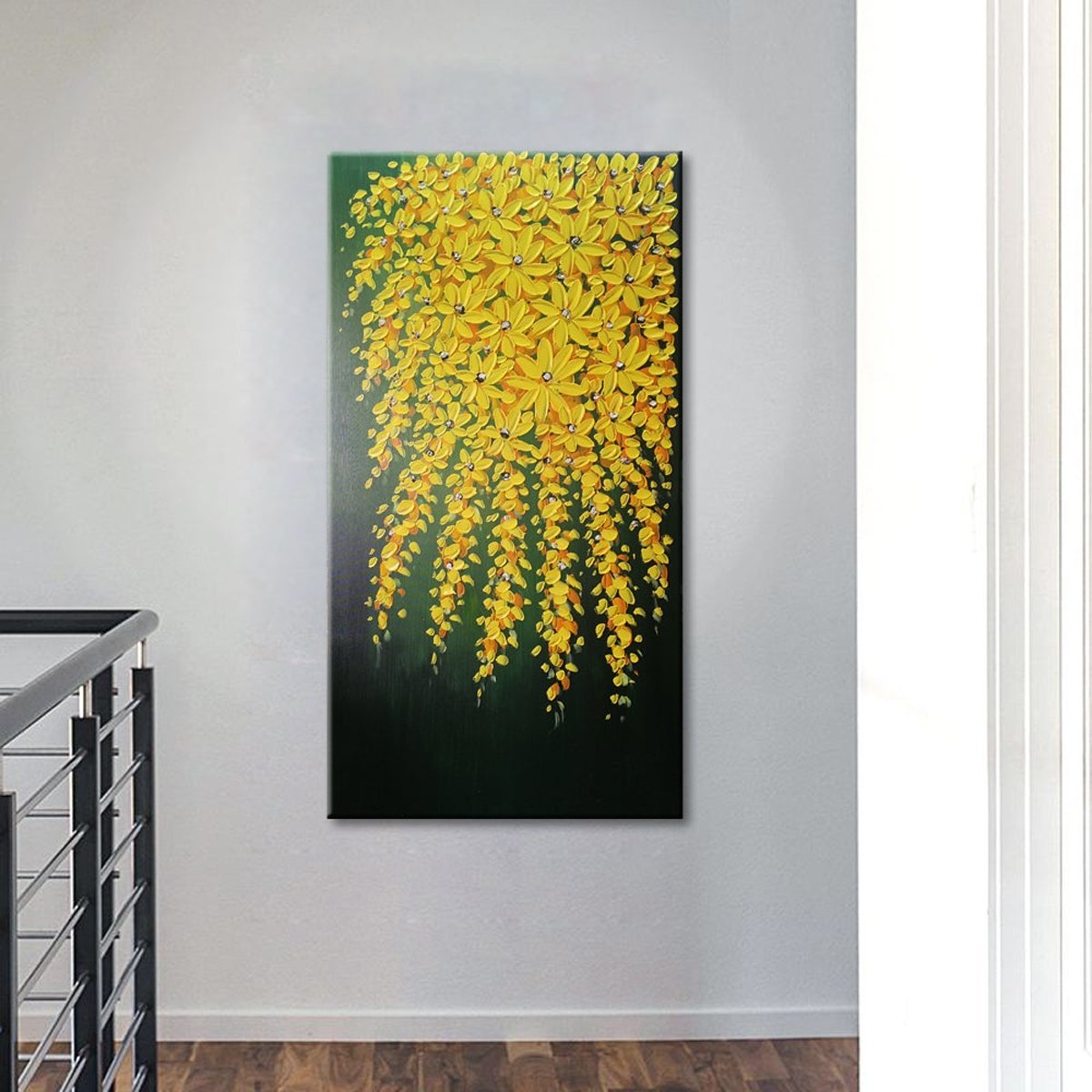 Quadro Pintura Tela emoldurado Quarto 5341: 110cm (A) x 160cm (L) - 3