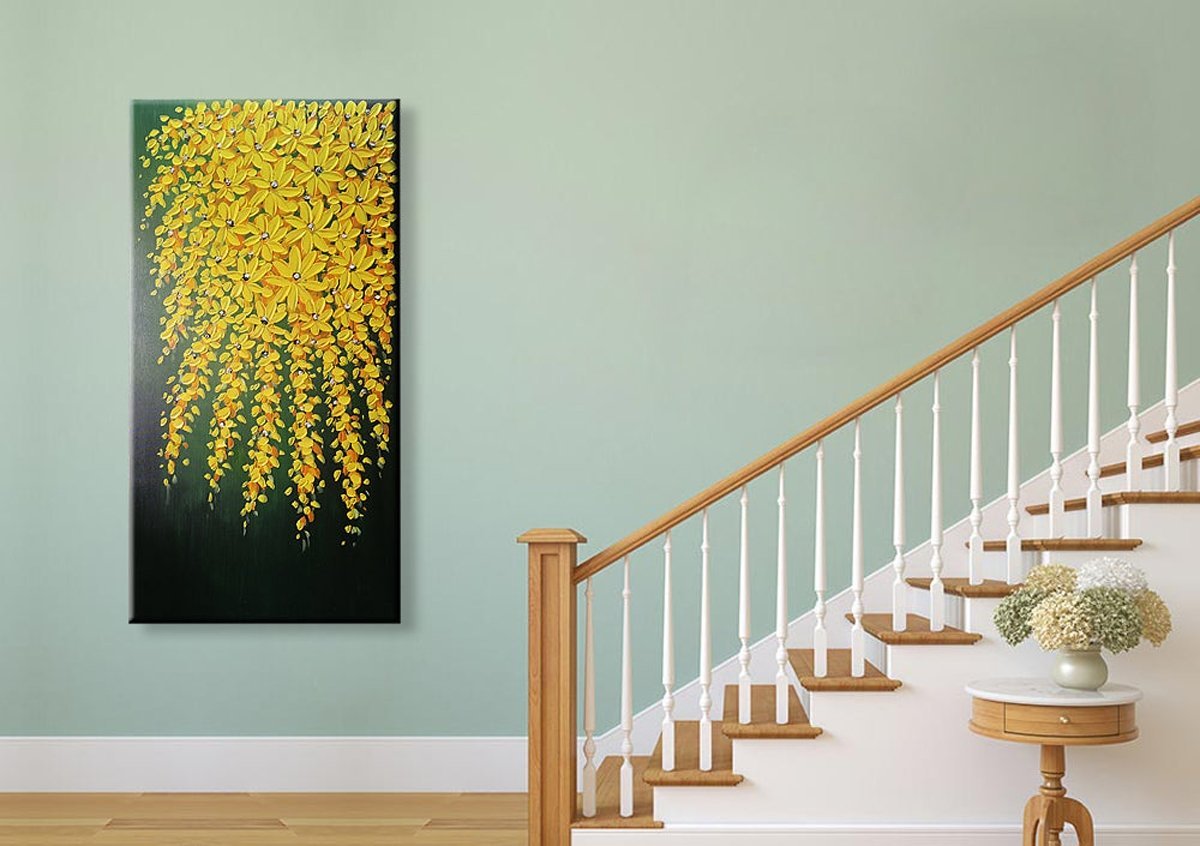Quadro Pintura Tela emoldurado Quarto 5341: 110cm (A) x 160cm (L) - 2