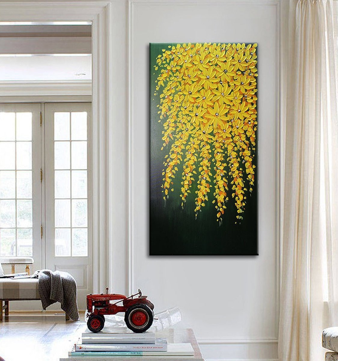 Quadro Pintura Tela emoldurado Quarto 5341: 110cm (A) x 160cm (L) - 1