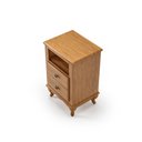 Ver imagem 3 de Mesa Cabeceira 2 Gaveta Pés Luiz Xv Clássico Imbuia Madeira 100% Mdf