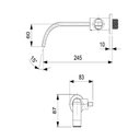 Ver imagem 4 de Torneira Parede Lavatorio Celite Flow Preto Matte B5013f3r0b