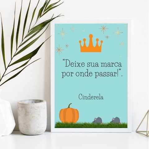 Quadro Deixe Sua Marca por Onde passar 33x24cm:madeira Preta
