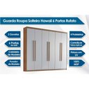Ver imagem 3 de Guarda Roupa Casal Hawaii 6 Portas e 2 Gavetas Naturale/Grafite - Rufato