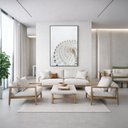 Ver imagem 1 de Canvas Roda Gigante Off White 70x50cm Mold Preta