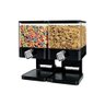 DISPENSER DUPLO DE CEREAIS GRAOS SUCRILHOS PARA MESA E BANCADA COZINHA PRETO - 1