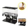 DISPENSER DUPLO DE CEREAIS GRAOS SUCRILHOS PARA MESA E BANCADA COZINHA PRETO - 3