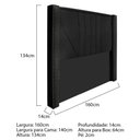 Ver imagem 4 de Kit Cabeceira E Calçadeira Baú Casal 140cm Suede Preto