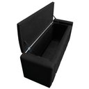 Ver imagem 2 de Kit Cabeceira E Calçadeira Baú Casal 140cm Suede Preto