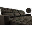 Ver imagem 4 de Sofá Retrátil e Reclinável 3.20m Molas Ensacadas e Costura Tripla Cama inBox Nobre Suede Café