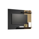 Ver imagem 4 de Painel Menfis - Tv até 55'' Mdp 1 Porta e 1 Gaveta Preto-ripado - Sal Movelaria