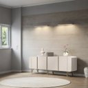 Ver imagem 3 de Buffet Aparador Bilbao 4 Portas e Prateleiras 220x75 Off White Edecasamoveis