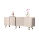 Ver imagem 7 de Buffet Aparador Bilbao 4 Portas e Prateleiras 220x75 Off White Edecasamoveis