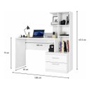 Ver imagem 2 de Escrivaninha Livreiro Home Office Estudo Poli