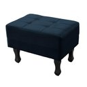 Ver imagem 6 de Kit Poltrona Decorativa C- Puff para Sala Bella Suede Cor:azul Marinho