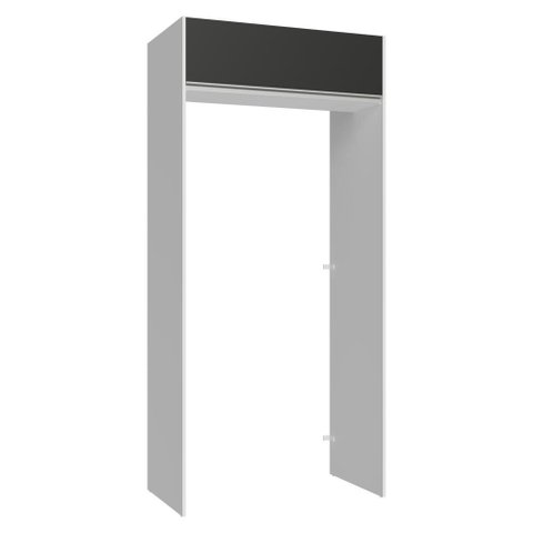Porta-geladeira 103 Cm 1 Porta Basculante Branco/preto Glamy Madesa