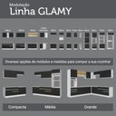 Ver mais imagens de Porta-geladeira 103 Cm 1 Porta Basculante Branco/preto Glamy Madesa