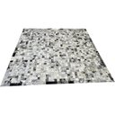 Ver imagem 1 de Tapete De Couro Preto Branco Salino 2,00x2,00 C/b pç 5x5cm