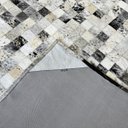 Ver imagem 3 de Tapete De Couro Preto Branco Salino 2,00x2,00 C/b pç 5x5cm