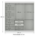 Ver imagem 5 de Guarda-roupa Casal com Espelho 6 Portas 2 Gavetas Paris