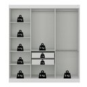 Ver imagem 6 de Guarda-roupa Casal com Espelho 6 Portas 2 Gavetas Paris